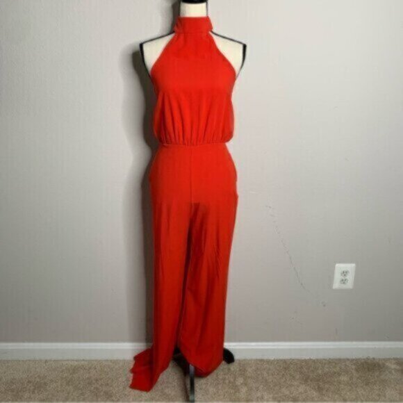 Lulus Red Moment for Life Halter Jumpsuit - Picture 5 of 12